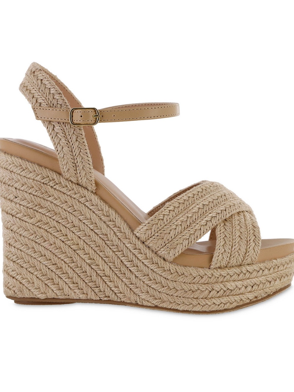 MIA Alouette Woven Wedges natural jute sandals size 7.5 NEW